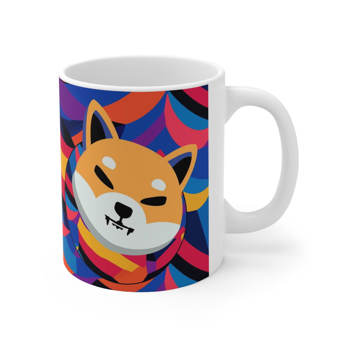 Shiba Inu Abstrak Ceramic Mug 11oz