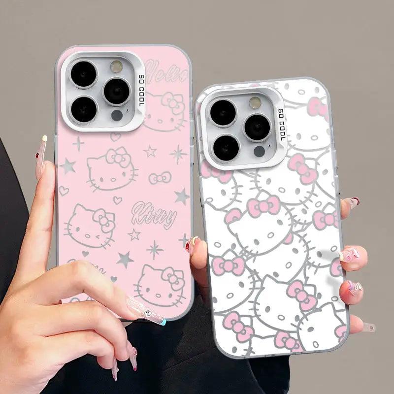 Sanrio Hello Kitty Aesthetic Phone Case For iPhone X to 15 Pro Max