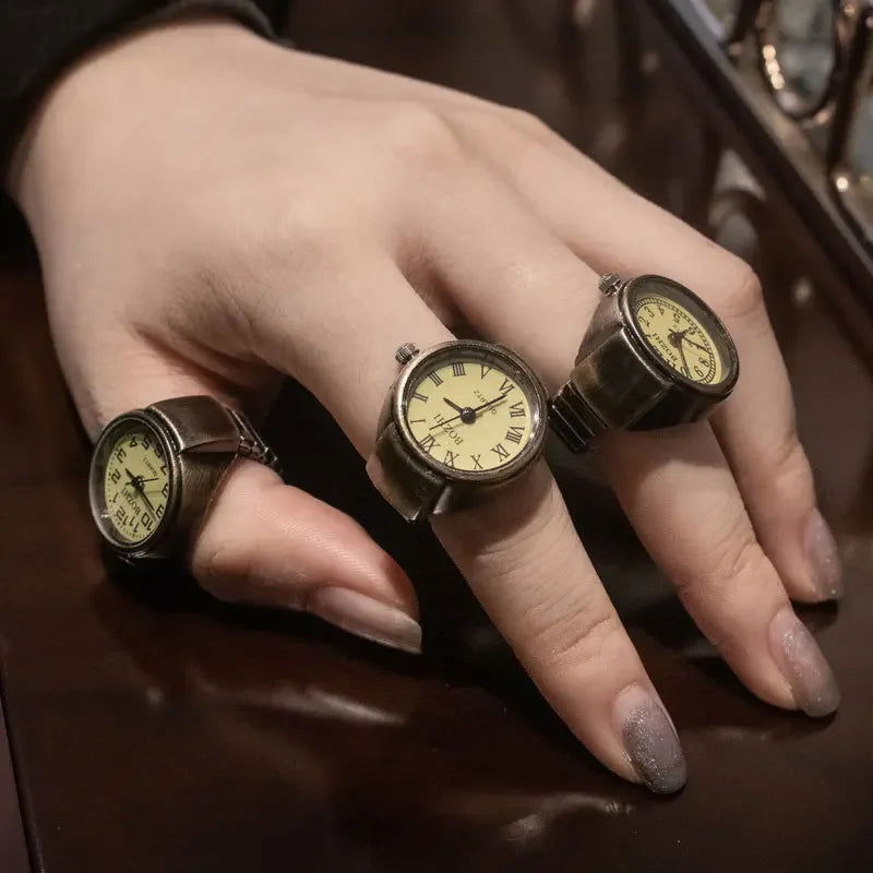 Vintage Punk Quartz Watch Rings - Infinite Steampunk