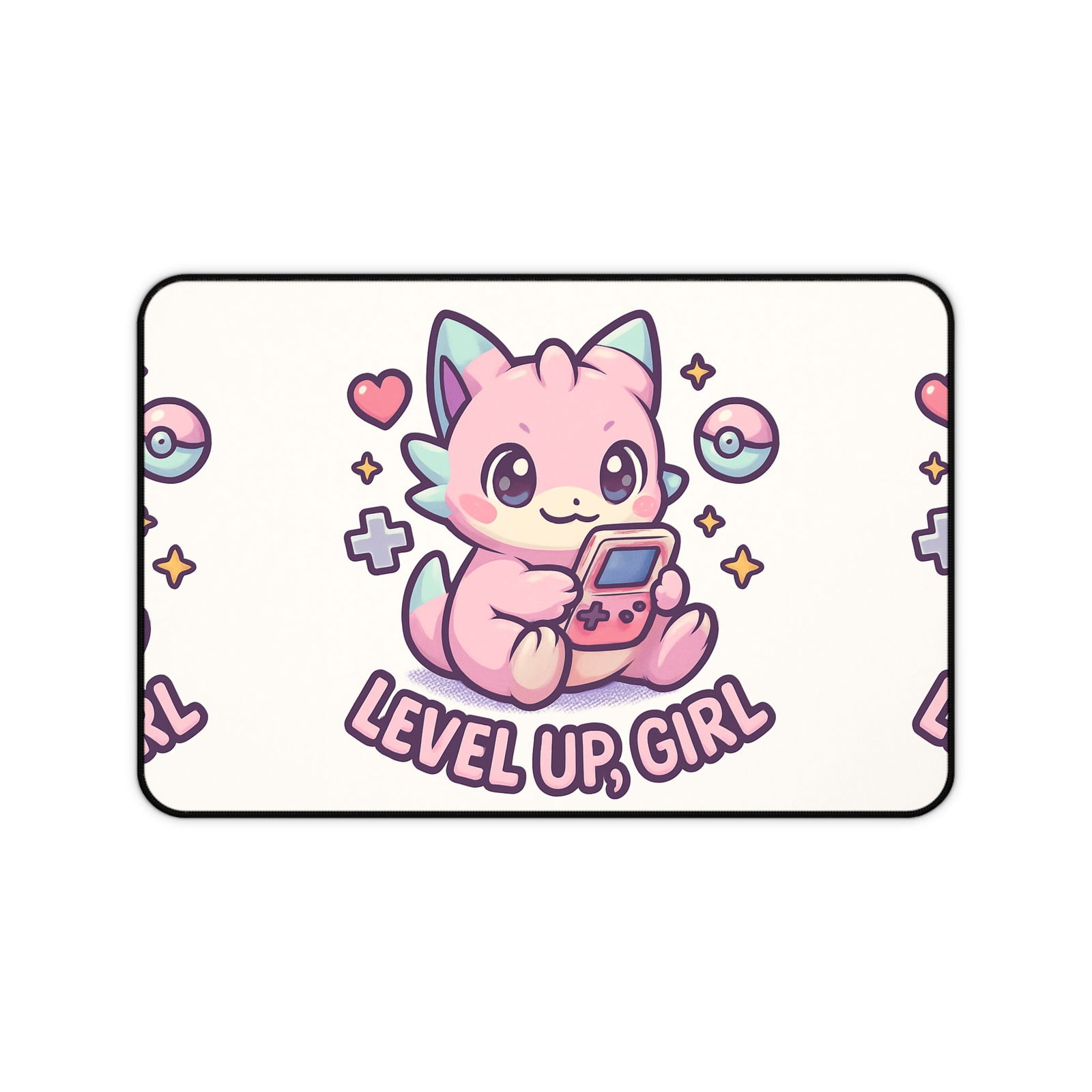 Cute Gamer Desk Mat - Perfect for Gaming, Office Setup, Gifts, Level U