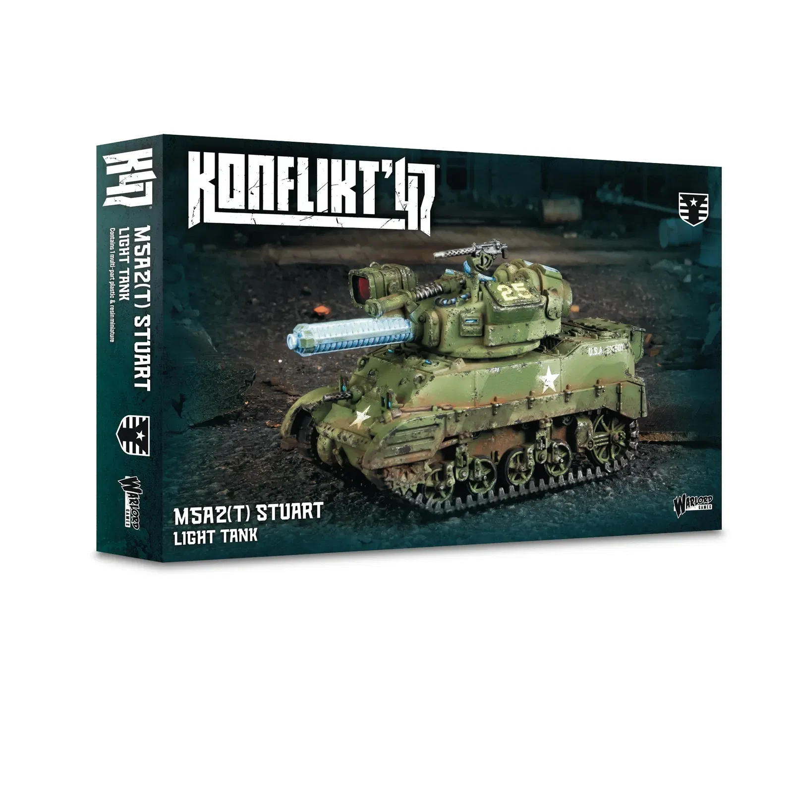 Pre-order: M5A2(T) Stuart Light Tank - Konflikt '47 - Warlord Games