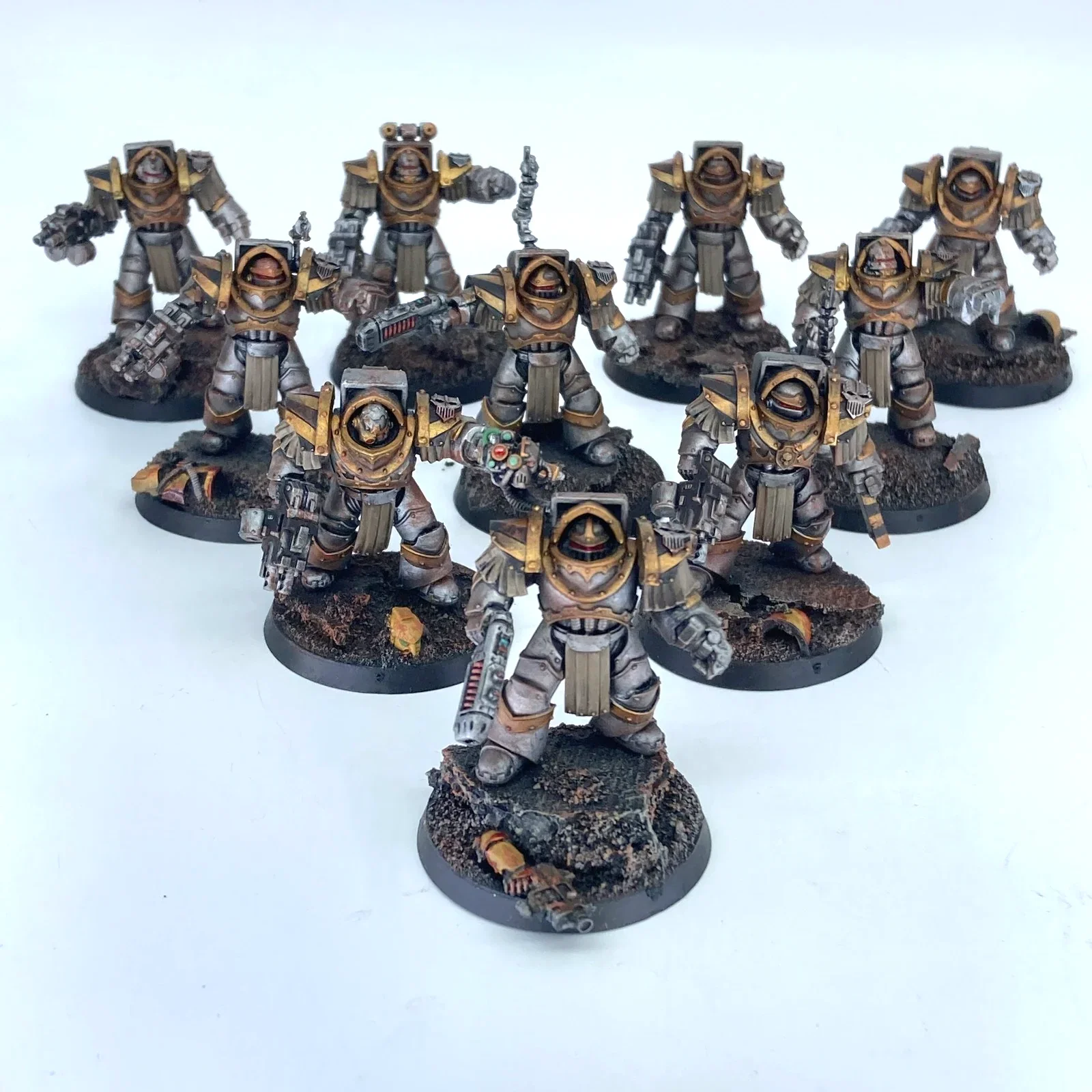 Iron Warriors Cataphractii Terminators - Painted - Warhammer Horus Heresy