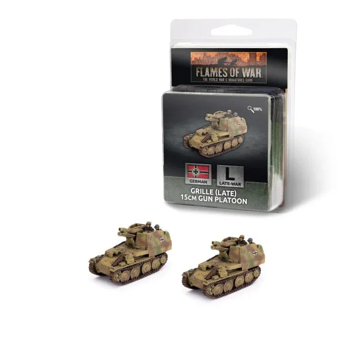 German Grille (Late) 15cm Gun Platoon - Late-War - Brand New - Flames 