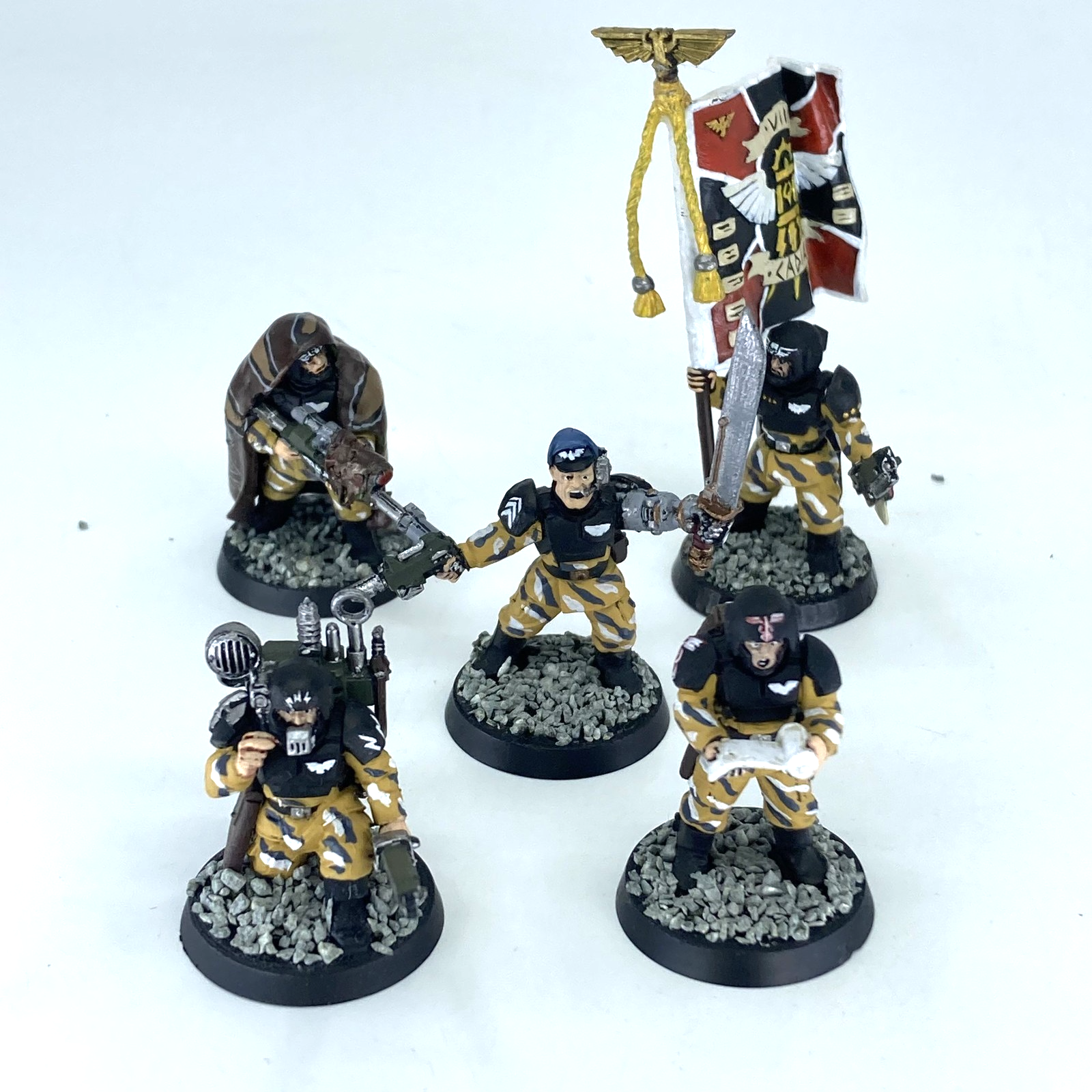 Cadian Command Squad - Imperial Guard - Painted Warhammer 40K GW C3241