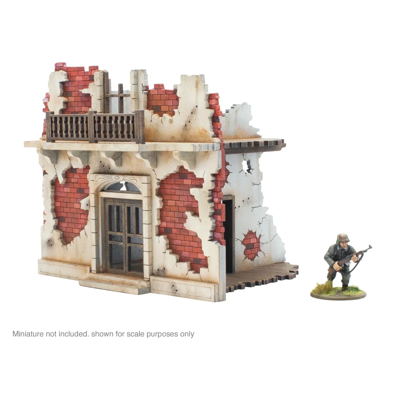 Single Storey Building Facade 1 Terrain - MDF Terrain - Bolt Action - 