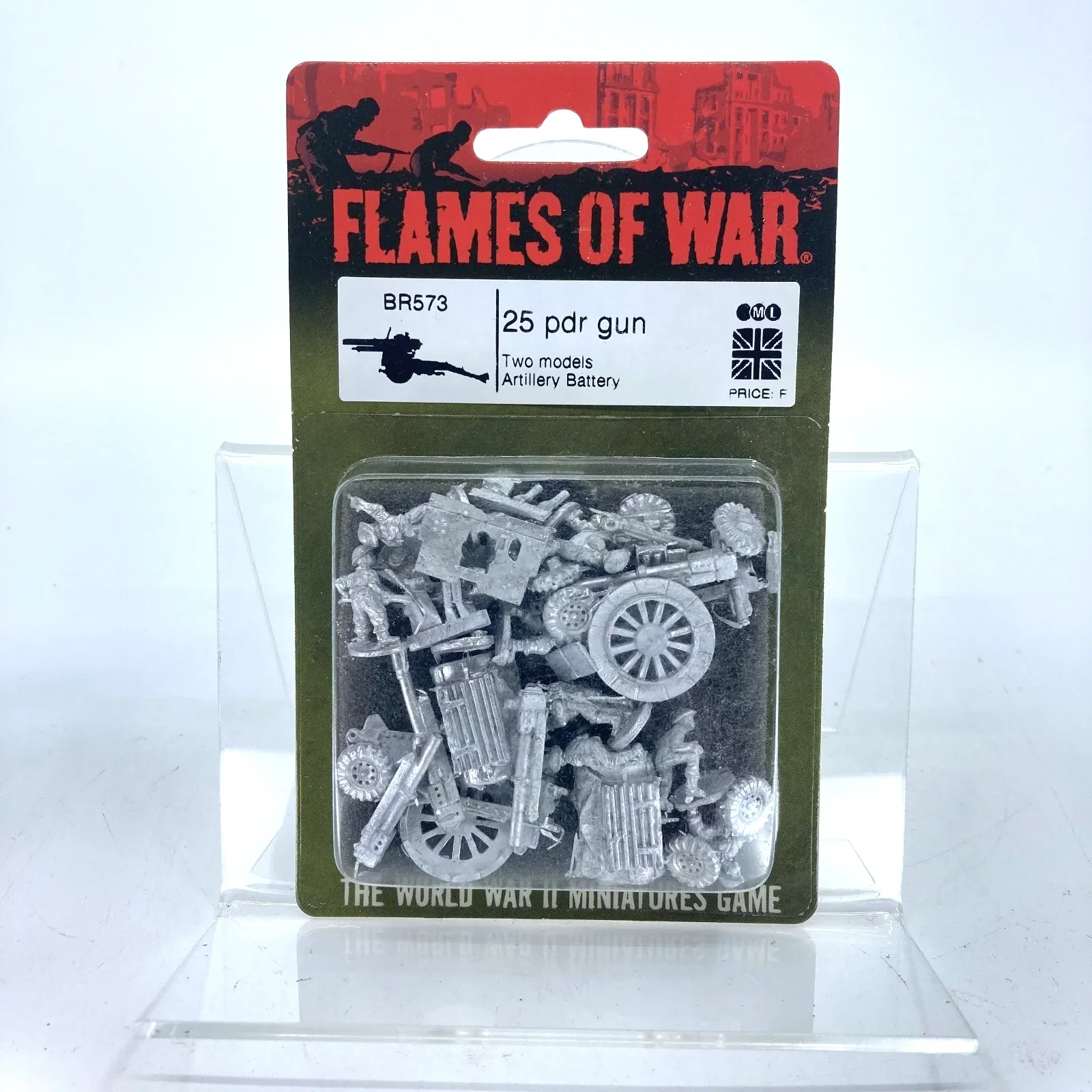 Allied British 25 PDR Gun Artillery - Blister - Flames of War Battlefr