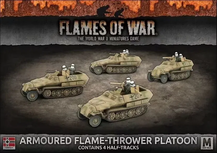 German Armoured Flame-Thrower Platoon - Mid-War - Brand New - Flames o