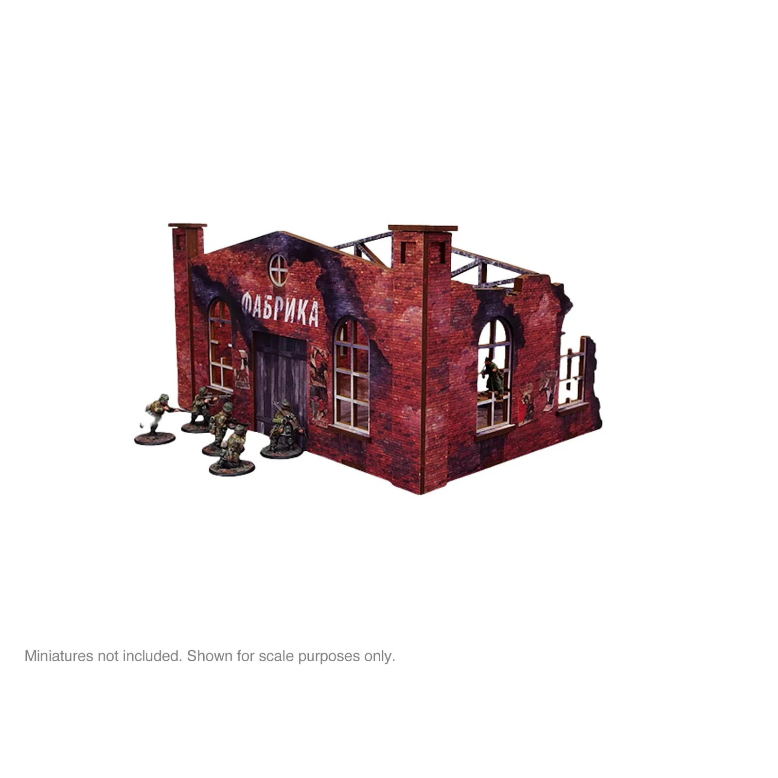 WW2 Stalingrad Factory Front - Pre Painted MDF Scenery - Micro Art Stu