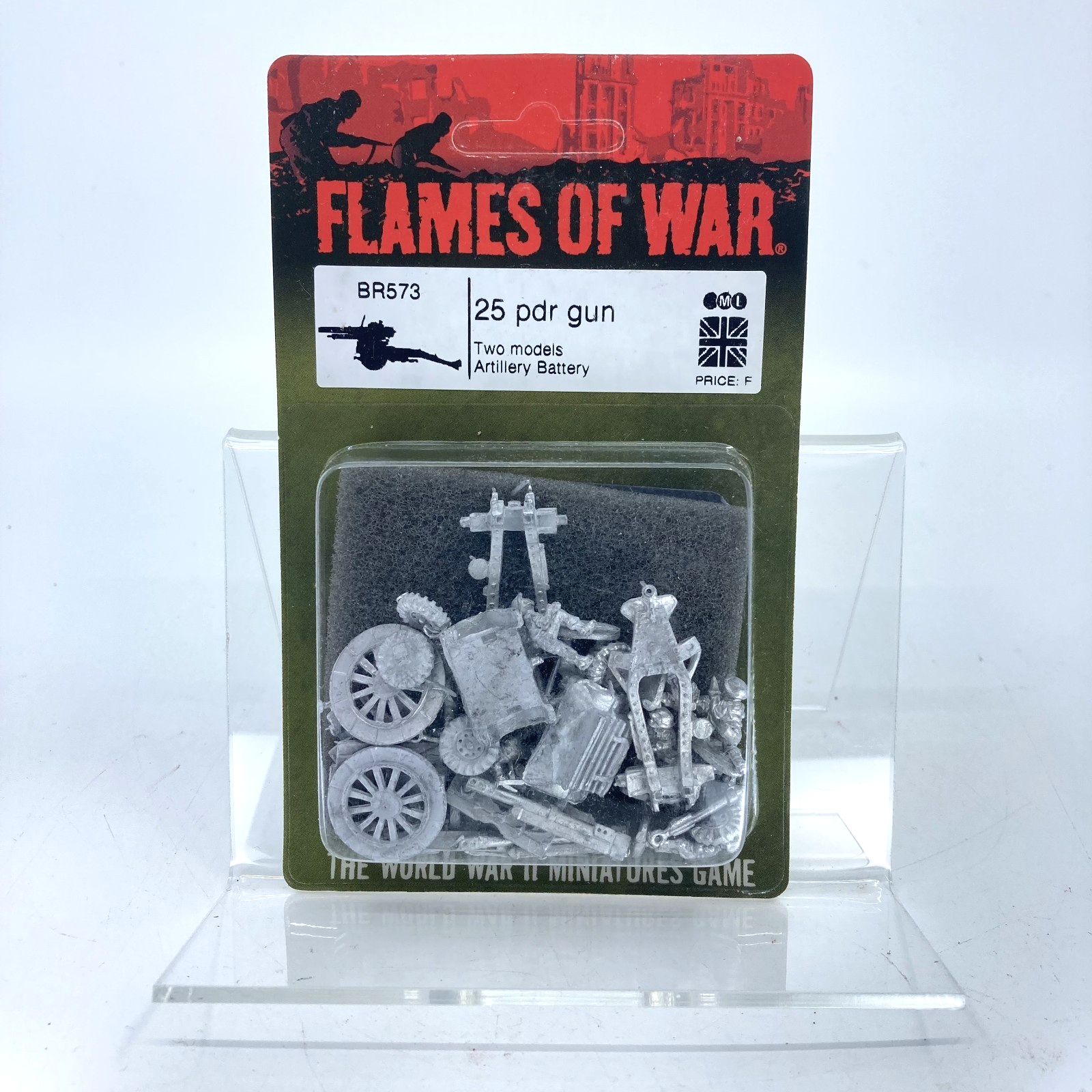 Allied British 25 PDR Gun Artillery - Blister - Flames of War Battlefr