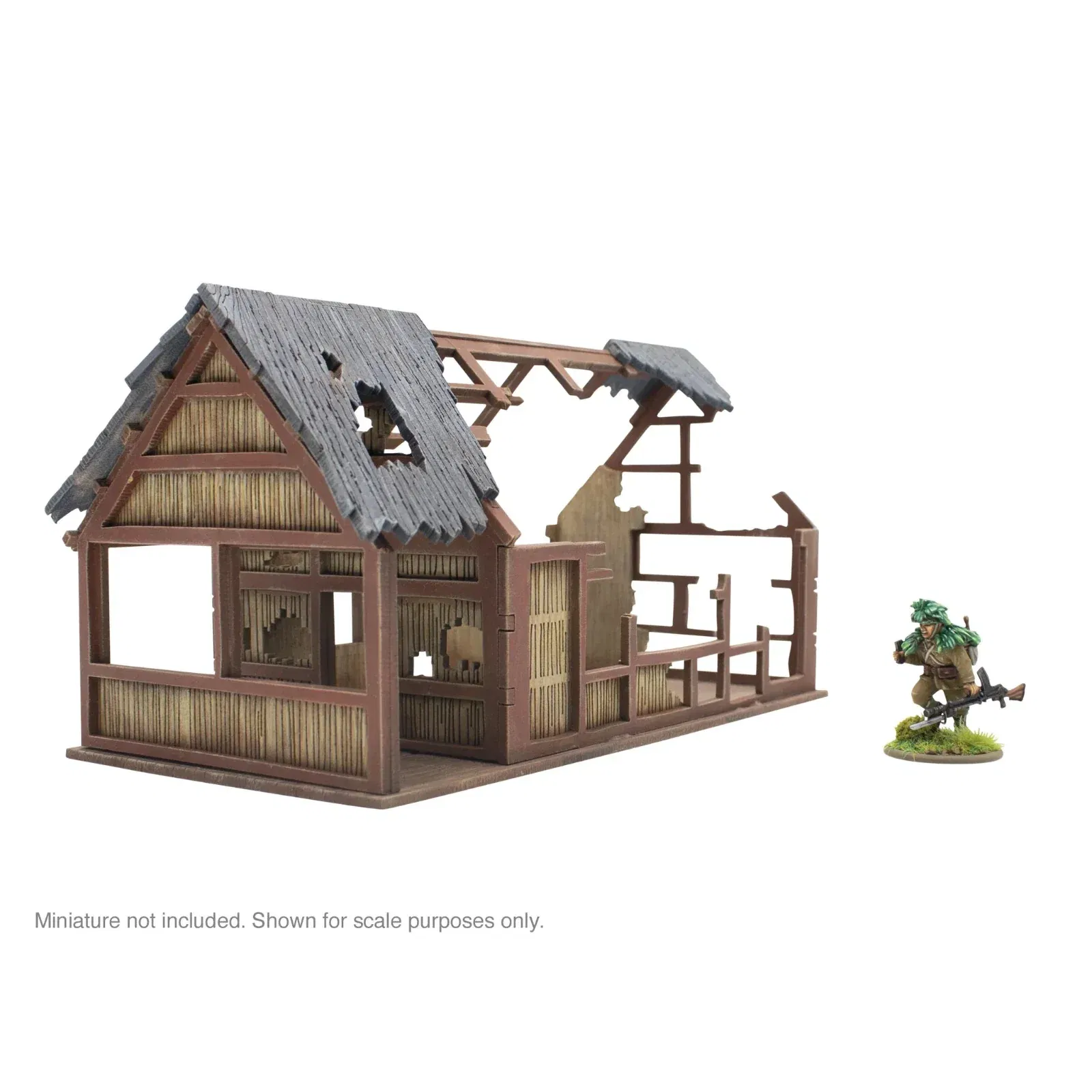 Pacific Theatre Large building ruins MDF Terrain - Bolt Action - Brand