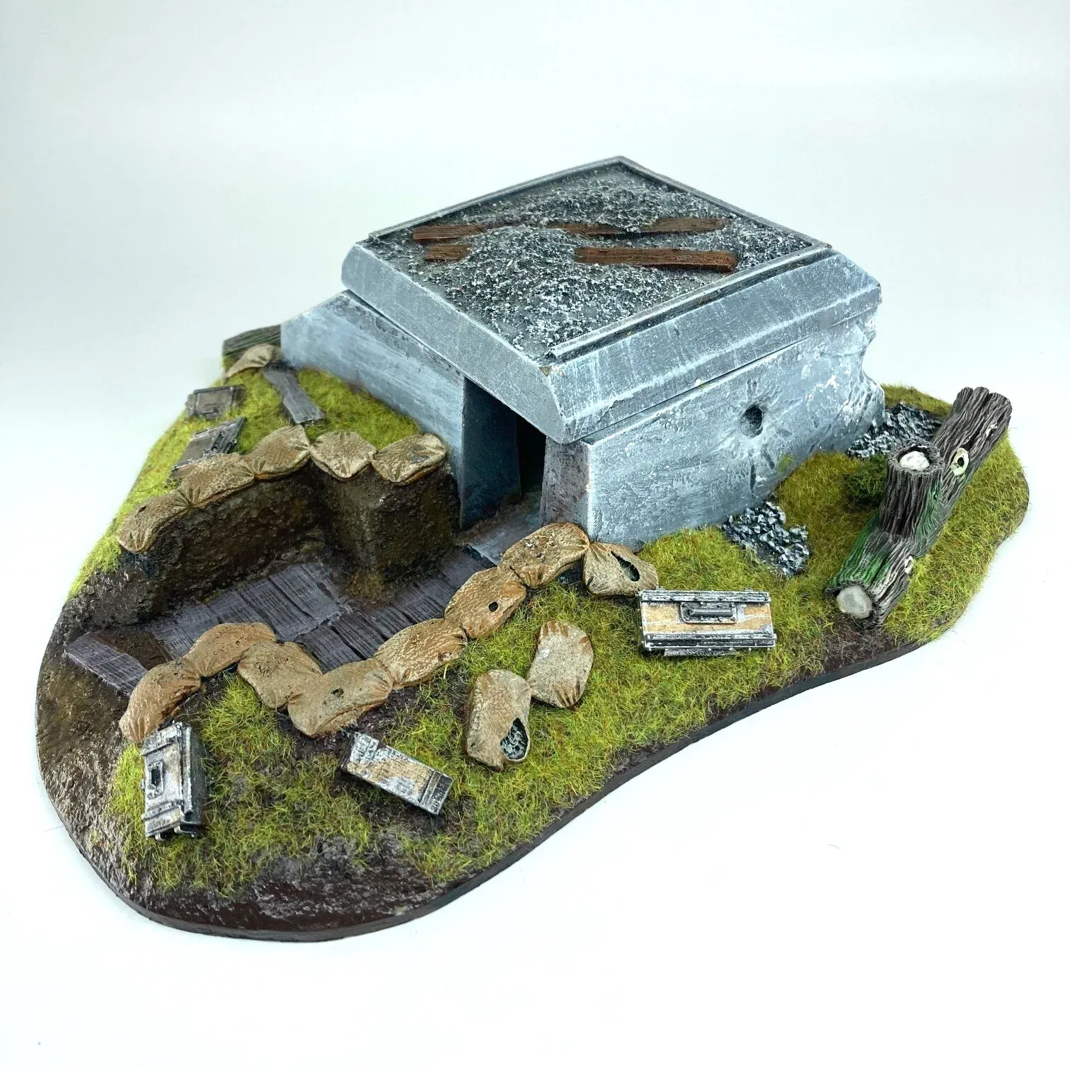 Concrete Bunker Terrain Defensive Position Scenery - Painted - Removab