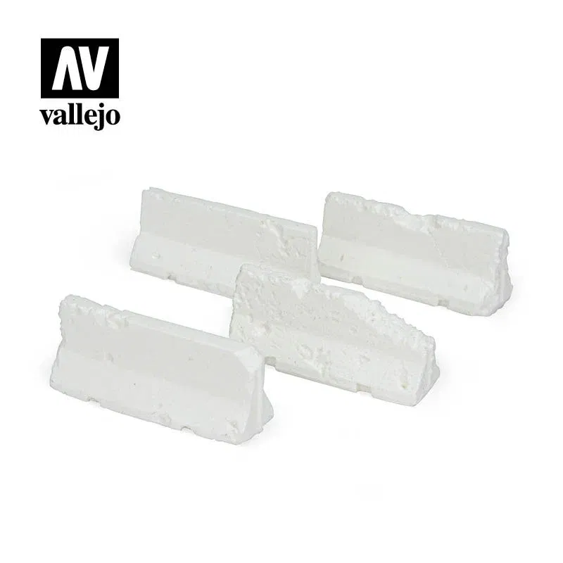 Damaged Concrete Barriers - Scale 1:35 - Terrain & Accessories - Vallejo
