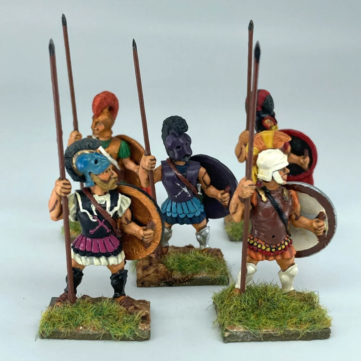 Greek Soldiers - Suitable For Wargaming - Painted Pre Slotta Metal C72
