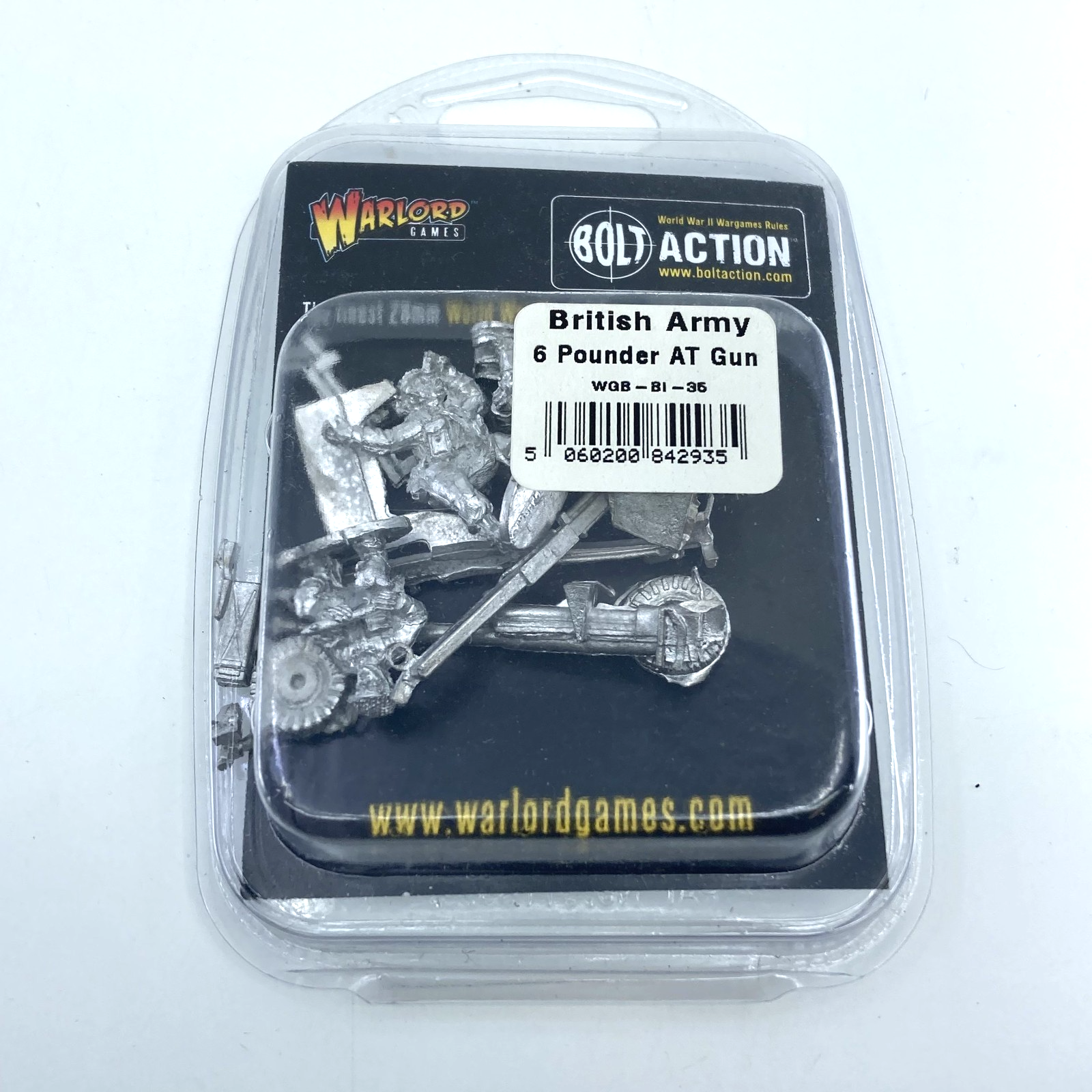 British Army 6 Pounder AT Gun Team - Bolt Action Warlord Games Metal C