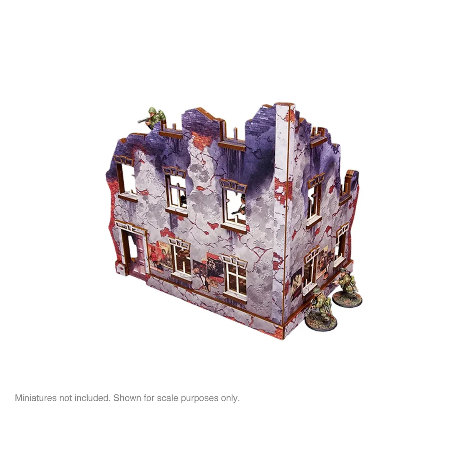 WW2 Stalingrad Univermag Left - Pre Painted MDF Scenery - Micro Art St