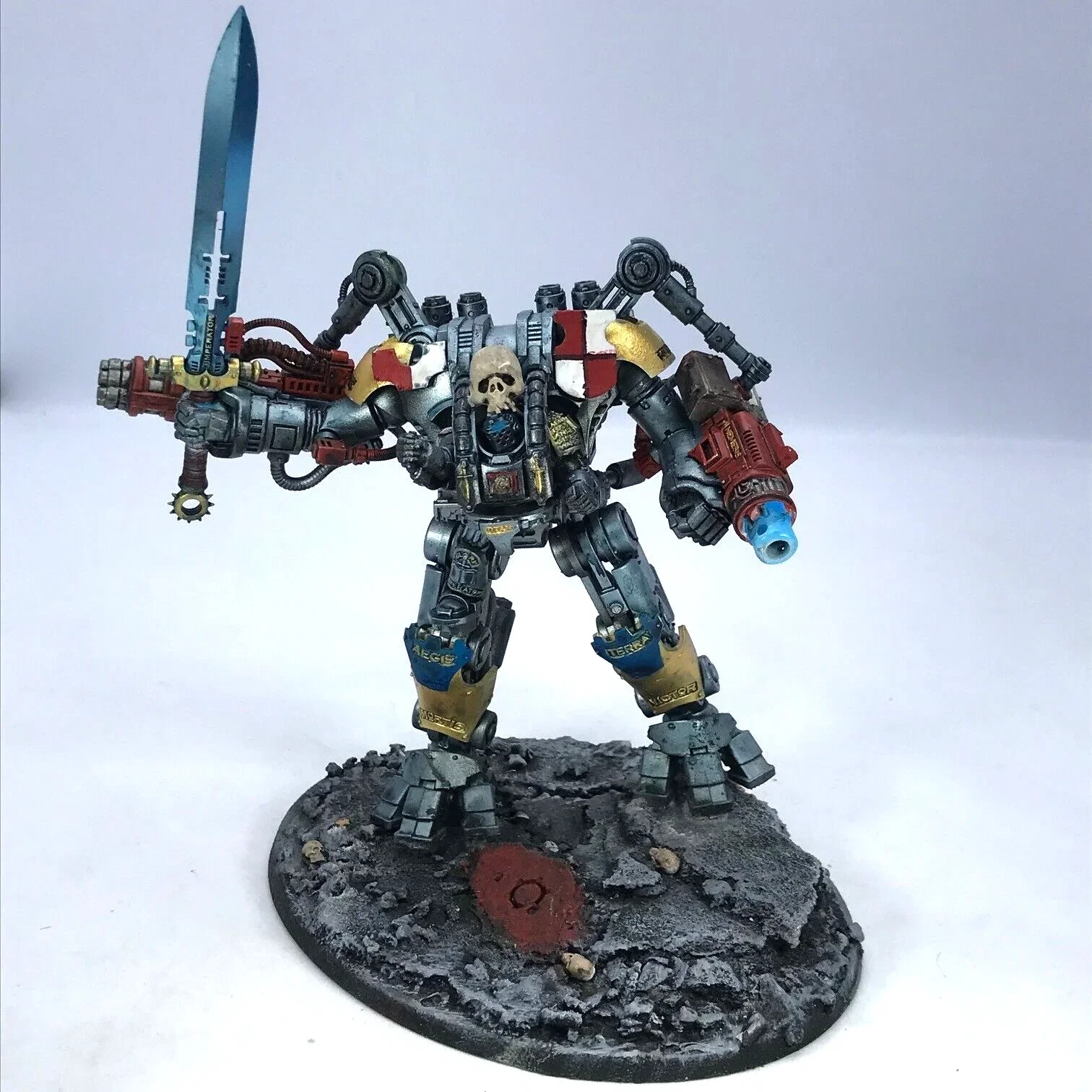 Grey Knights Nemesis Dreadknight Space Marines - Painted - Warhammer 4