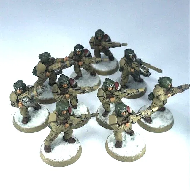 Cadian Infantry Riflemen Section Imperial Guard - Painted - Warhammer 
