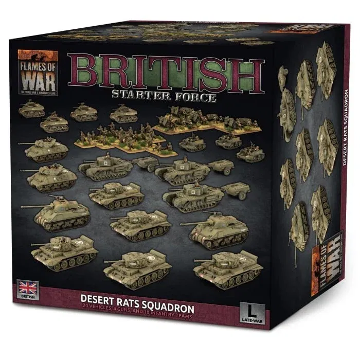 British Desert Rats Squadron Army - Late-War - Brand New - Flames of W