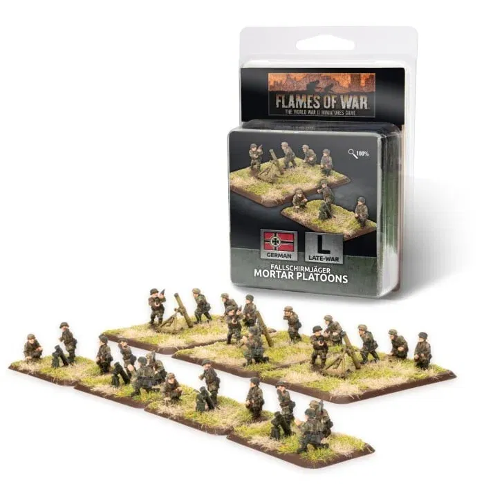 German Fallschirmjager Mortar Platoon - Late-War - Brand New - Flames 