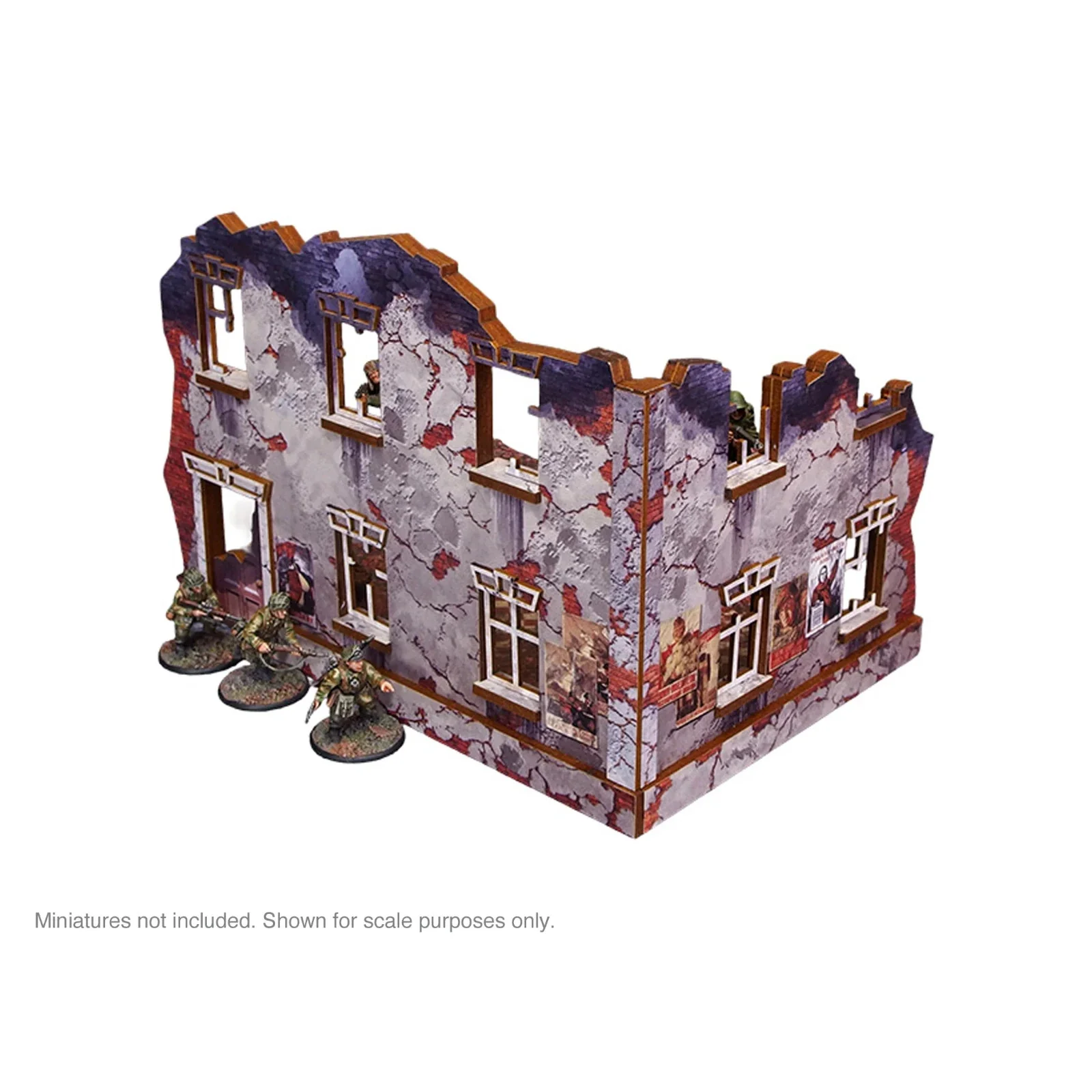 WW2 Stalingrad Univermag Right - Pre Painted MDF Scenery - Micro Art S