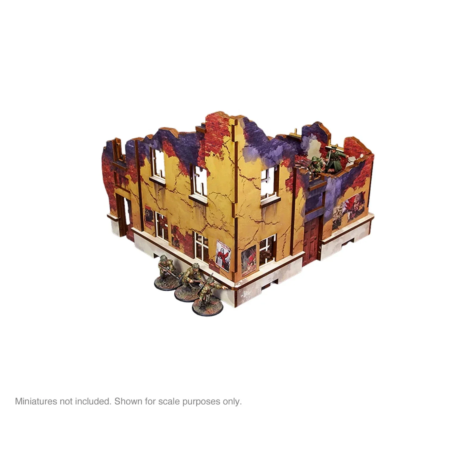 WW2 Stalingrad School Right - Pre Painted MDF Scenery - Micro Art Stud