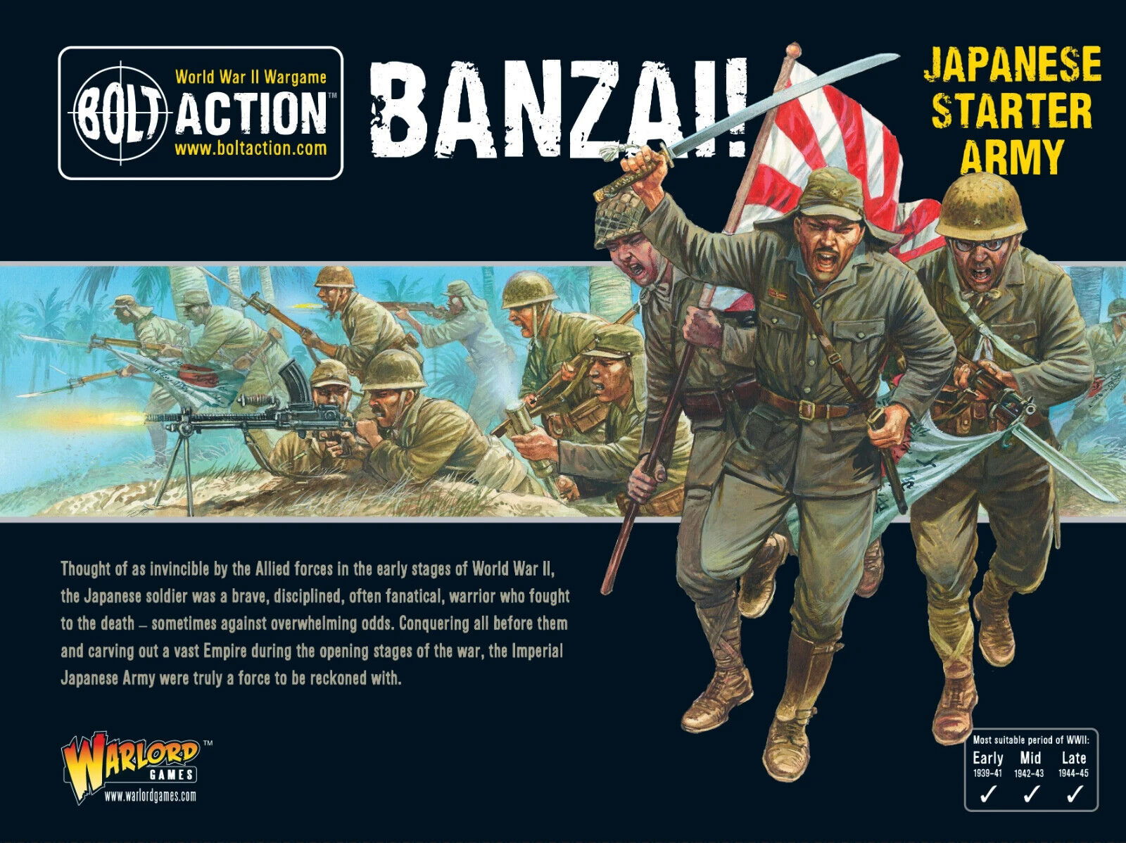Japanese Banzai Starter Army - Warlord Games Bolt Action Miniatures