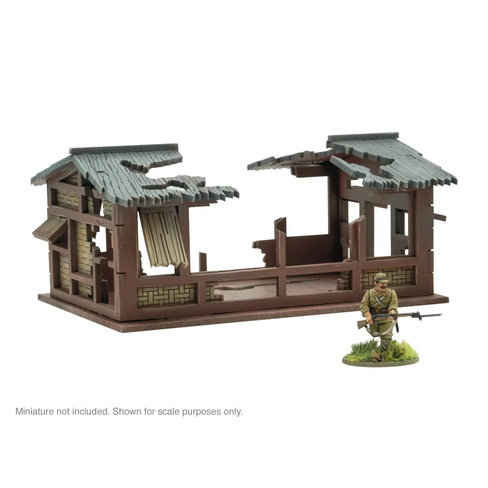 Pacific Theatre Small building ruins MDF Terrain - Bolt Action - Brand