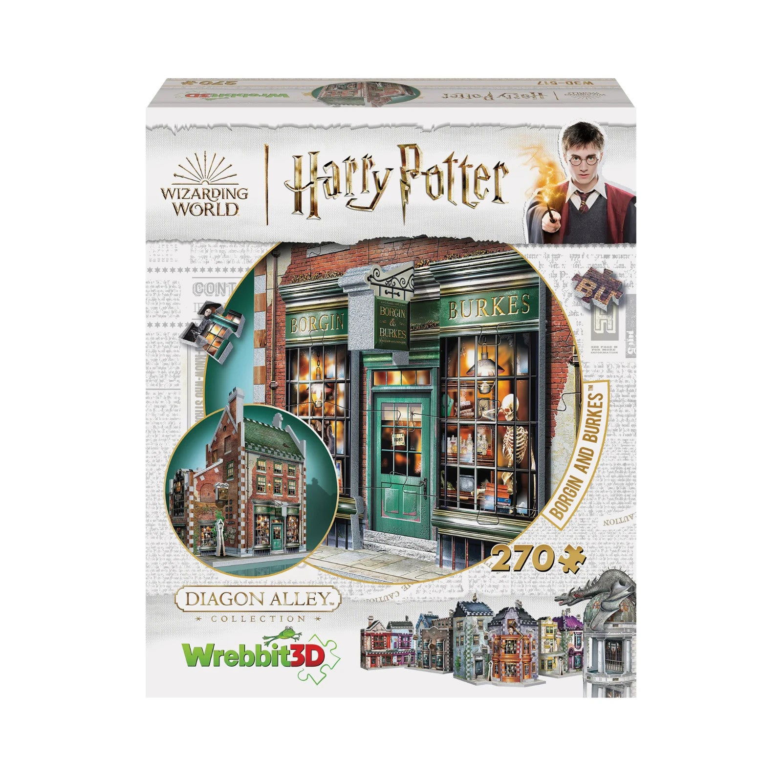 Borgin & Burkes 3D Puzzle - Diagon Alley Collection - Brand New - Wreb