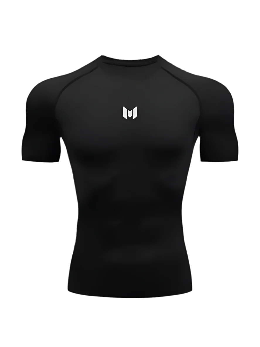 'GENESIS' COMPRESSION TEE - BLACK