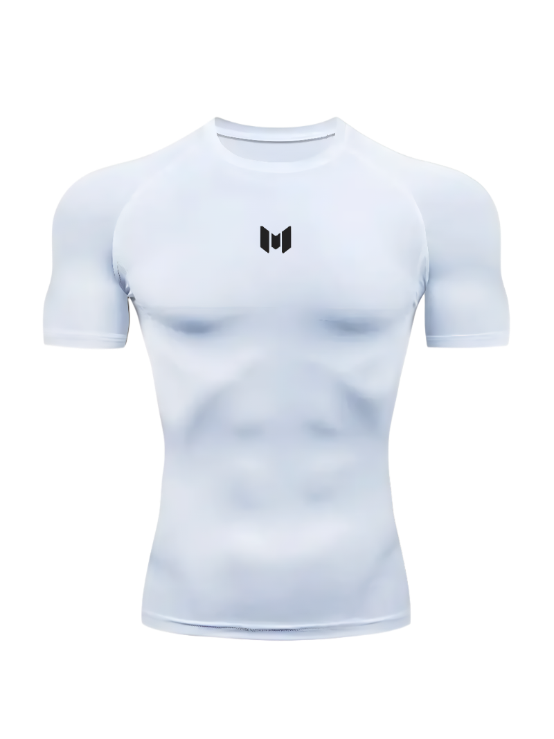 'GENESIS' COMPRESSION TEE - WHITE