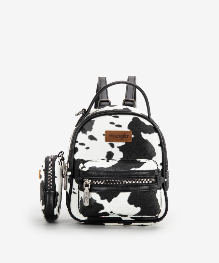 Wrangler Cow Print Decorated Backpack - Montana West