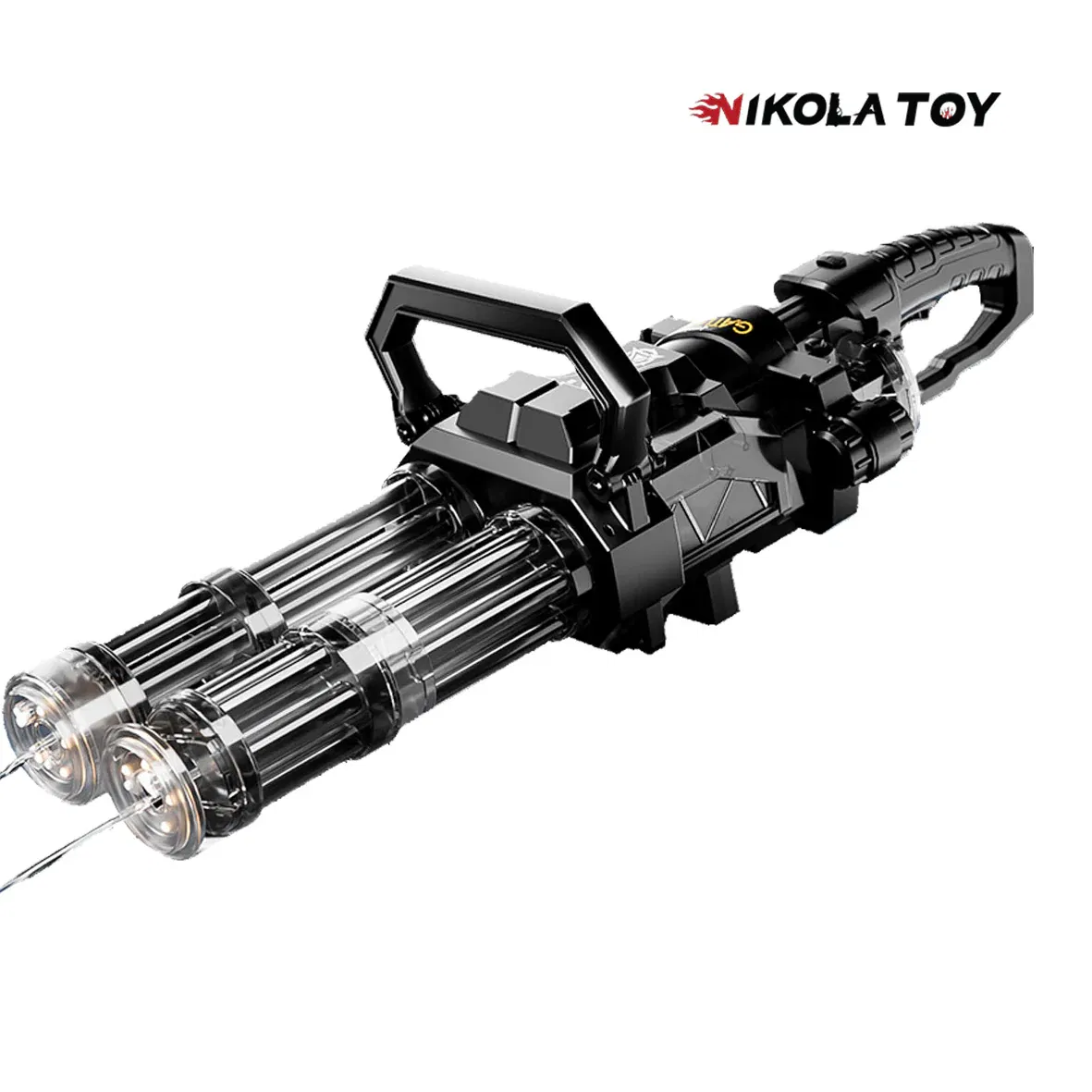 NIKOLATOY® High speed shooting dual muzzle Gatling water gun backpack