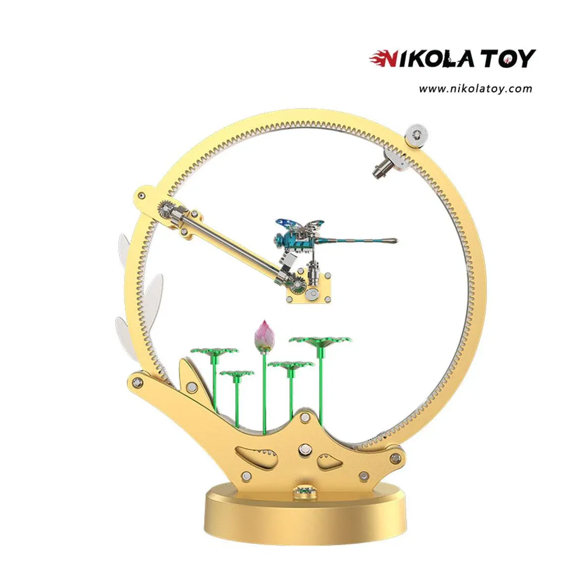 NIKOLATOY® Teching Flying Dragonfly Kinetic Sculpture 3D Metal Model D
