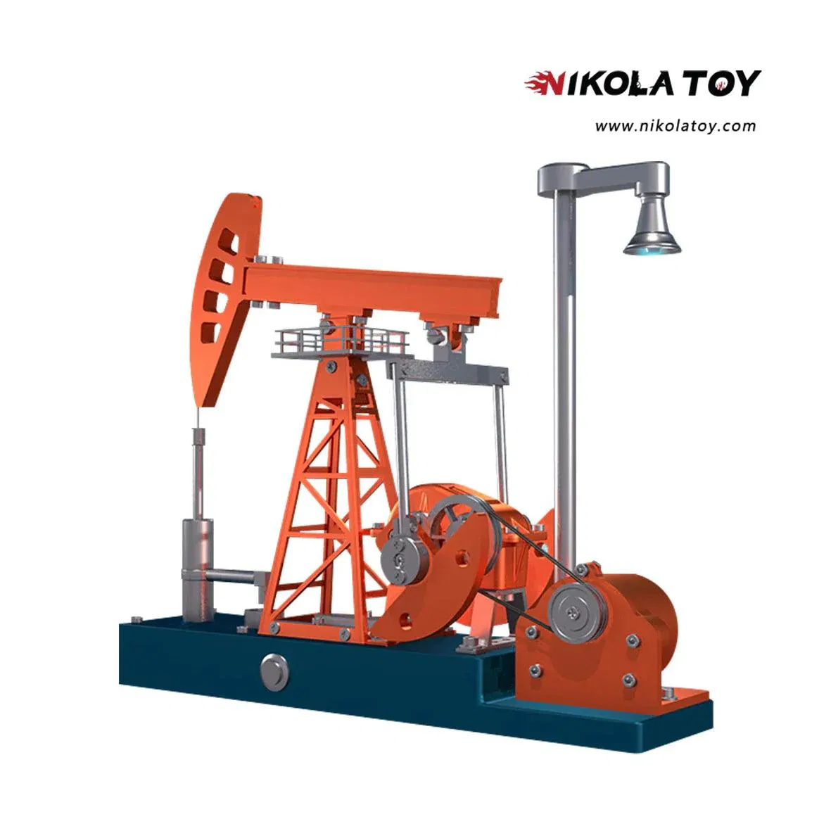 NIKOLATOY® Teching 3D Metal Pumping Unit Model DIY Assembly Model Kits