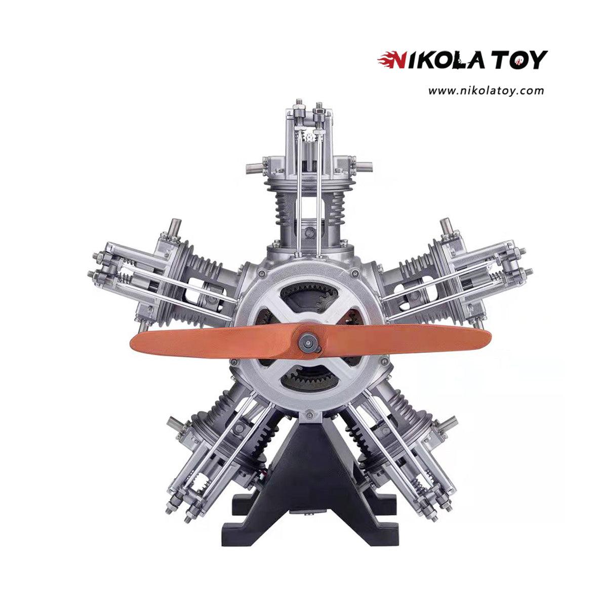 NIKOLATOY® TECHING DIY 5 Cylinder Electric Mechanical Aircraft Radial