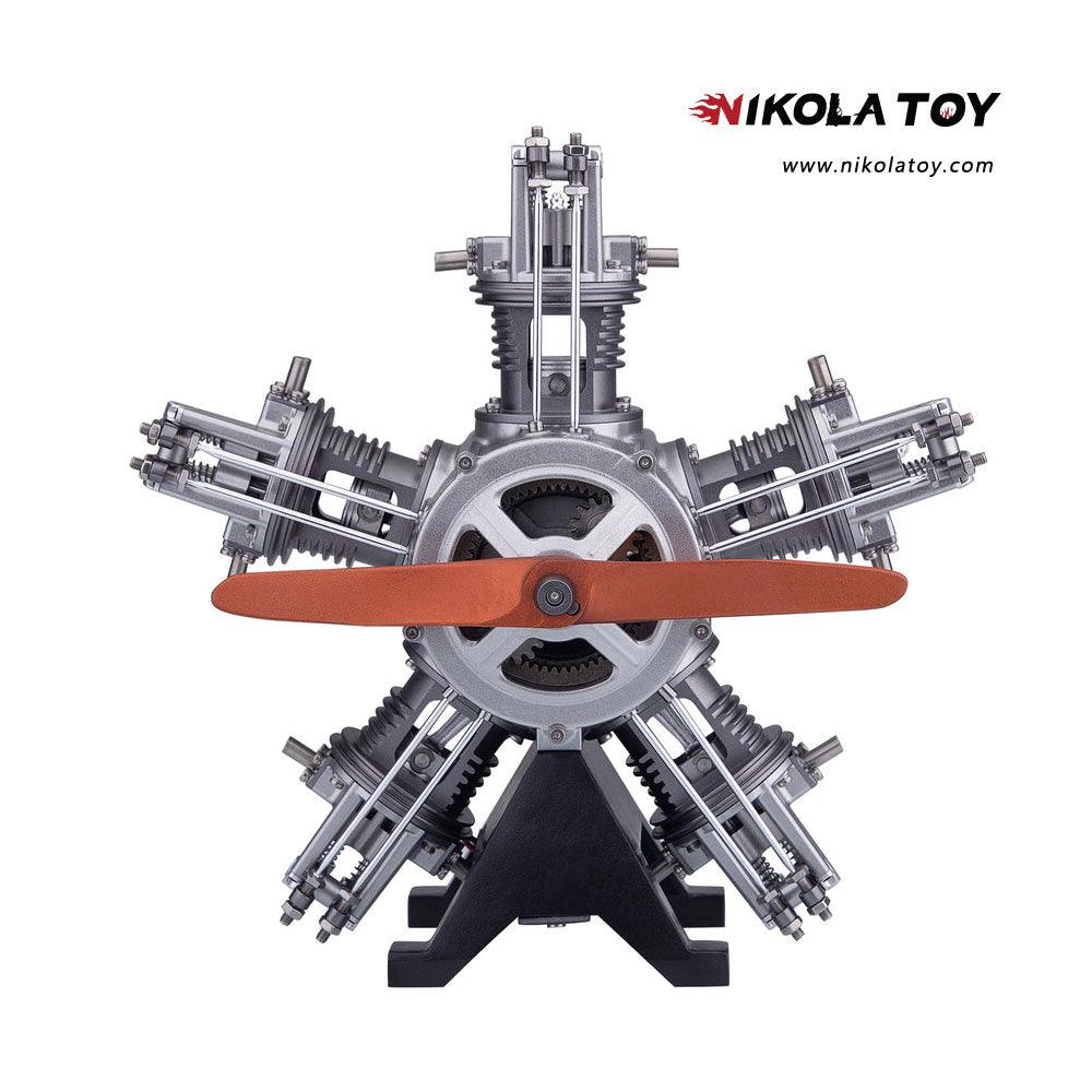 NIKOLATOY® Star shaped 5-cylinder engine model kits (250+Pcs)
