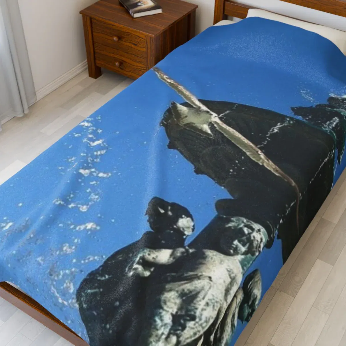 Bird Throw Blanket featuring Seagull in Flight