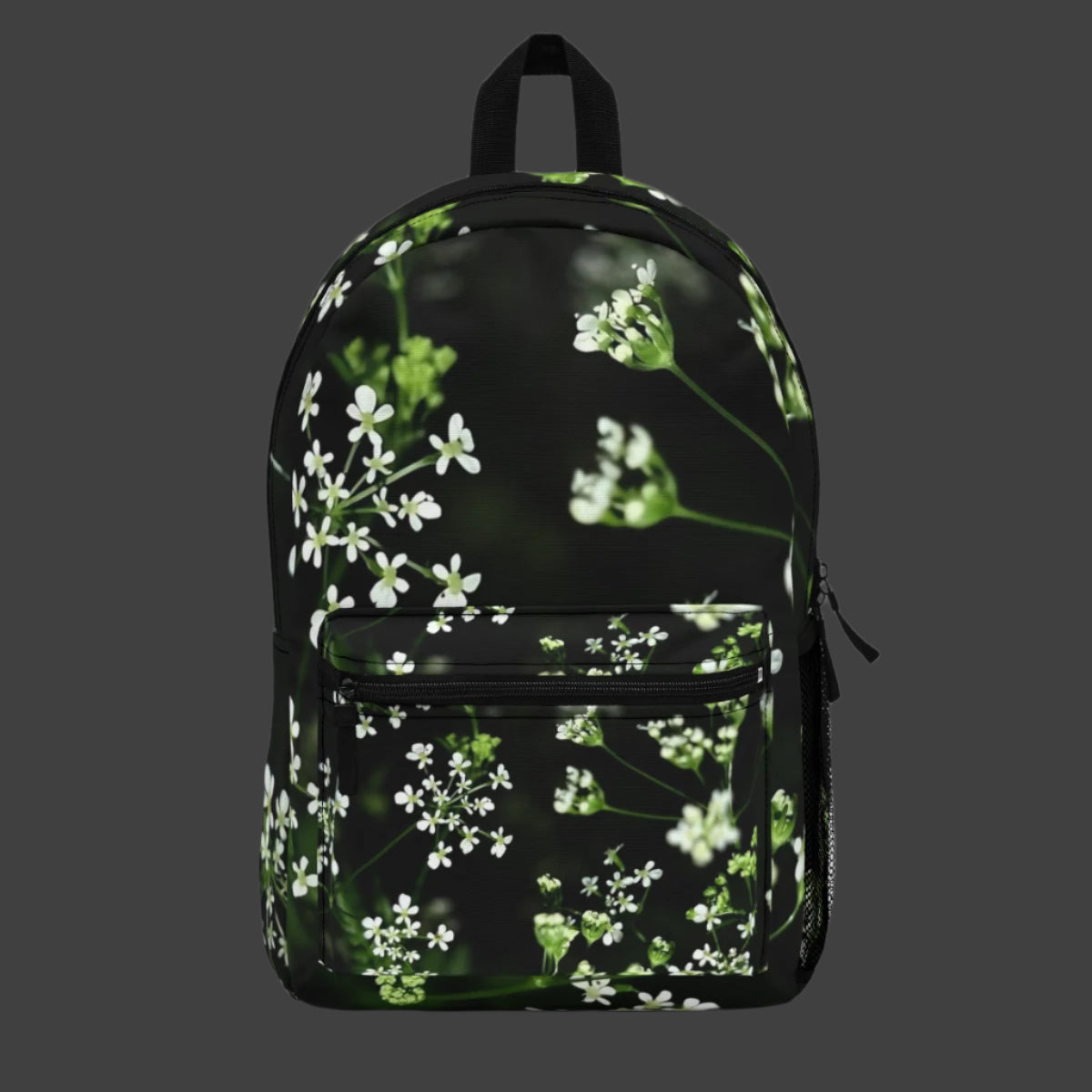 Floral Backpack featuring white little flowers