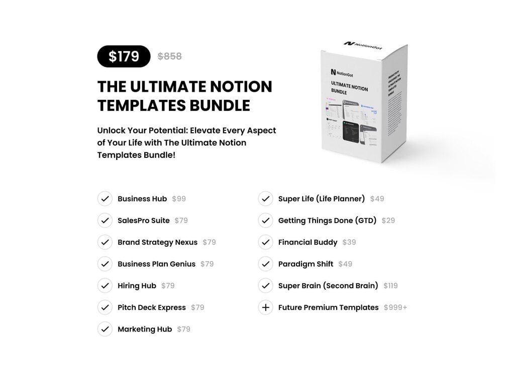 The Ultimate Notion Templates Bundle​