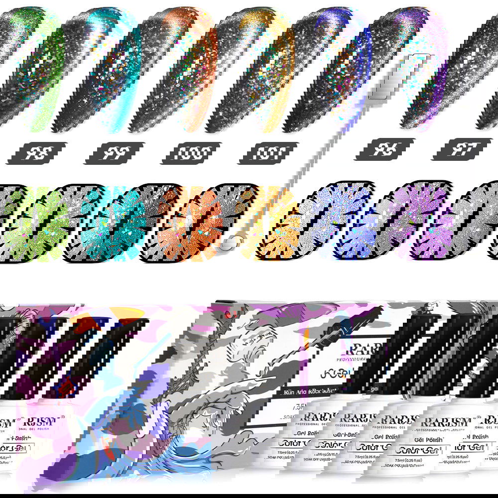 Peacock Vivid 9D cat eye gel nail polish 6 Colors Set 7.5 ml