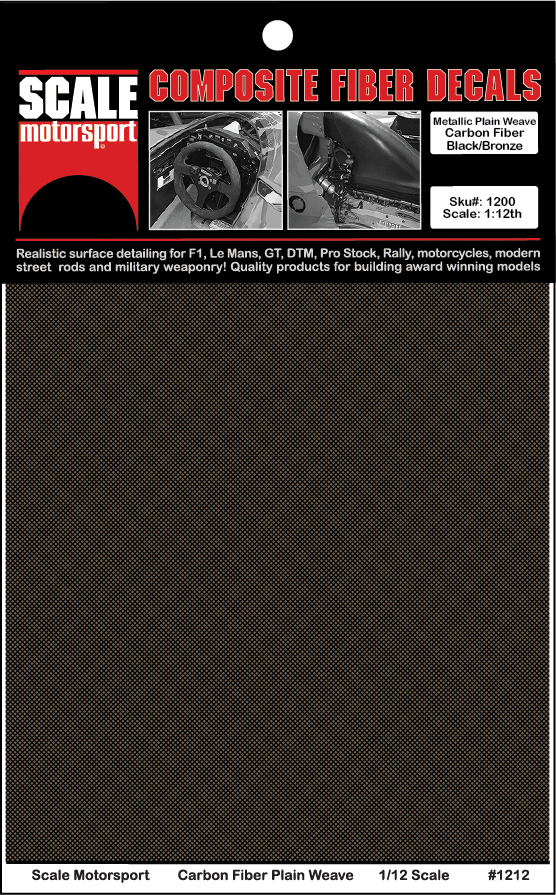 Carbon Kevlar Plain Weave Decal Series 1200