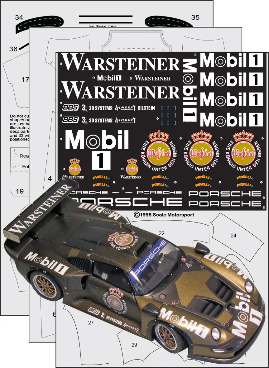 Warsteiner Porsche 911 GT1 Test Mule CFT Set SKU #9111